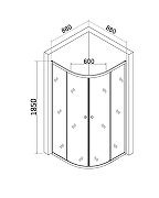 Душевой уголок Orange E01-090TB/G 90x90 профиль Черный стекло прозрачное-4