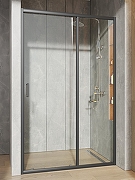 Душевая дверь Orange E02-120TB 120 профиль Черный стекло прозрачное