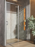 Душевая дверь Orange E02-140TCR 140 профиль Хром стекло прозрачное