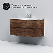 Тумба под раковину AM.PM Sensation 100 M30FHX1002NF подвесная Орех-4