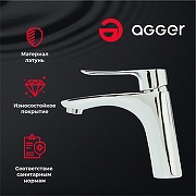 Смеситель для раковины Agger Nice A2502100 Хром-2
