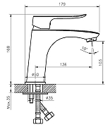 Смеситель для раковины Agger Nice A2502100 Хром-11