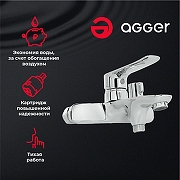 Смеситель для ванны Agger Nice A2510000 Хром-1