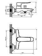 Смеситель для ванны Agger Nice A2510000 Хром-11