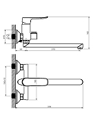 Смеситель для ванны Agger Nice A2521100 универсальный Хром-15