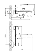 Смеситель для ванны Agger Clean A2410000 Хром-1