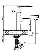 Смеситель для раковины Orange Loop M26-021B Черный-9