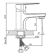 Смеситель для раковины Orange Loop M26-021W Белый-7