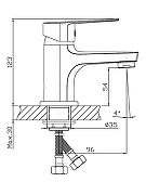 Смеситель для раковины Orange Loop M26-021W Белый-8