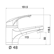 Смеситель для раковины Orange OneLife P01-021cr Хром-13