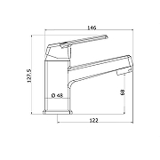Смеситель для раковины Orange OneLife P02-021b Черный-10