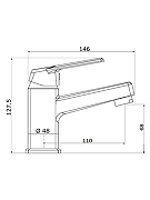 Смеситель для раковины Orange OneLife P02-021b Черный-13
