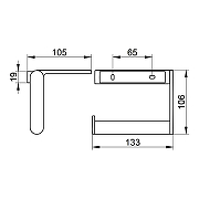 Держатель туалетной бумаги Keuco Plan 14973 010000 с полочкой Хром-3