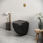 Унитаз Grossman Color GR-4455BMS подвесной цвет Черный матовый с сиденьем Микролифт-6