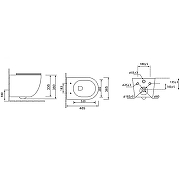 Унитаз Grossman Color GR-4455BMS подвесной цвет Черный матовый с сиденьем Микролифт-9