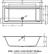 Акриловая ванна Riho Lugo 180х80 L B133016005 (BD6400500000000) без гидромассажа-3