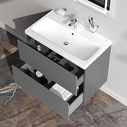 Тумба под раковину AM.PM Gem 75 M90FHX07522GM подвесная Графит матовый-3