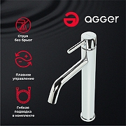 Смеситель для раковины Agger Zest A0712100 Хром-1