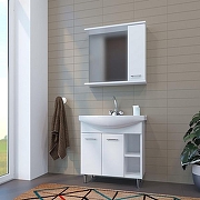 Зеркало со шкафом Mixline Анри 75 R 536051 Белое-1