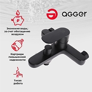 Смеситель для ванны Agger Gorgeous A0210044 Черный-1