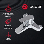 Смеситель для ванны Agger Right A2910000 Хром-1