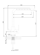 Смеситель для кухни Orange Steel M99-008b Черный-15