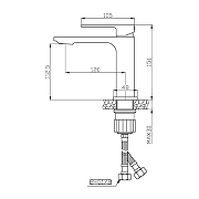 Смеситель для раковины Orange Lutz M04-021b Черный-13