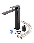 Смеситель для раковины Orange Lutz M04-121b Черный-6