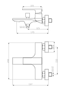 Смеситель для ванны Orange Lutz M04-100b Черный-13