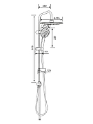 Душевая система Agger Breeze A0193544 Черная-5