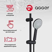 Душевая система Agger Breeze A0193544 Черная-2
