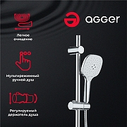Душевая система Agger Marine A0595000 Хром-2