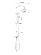 Душевая система Agger Marine A0595000 Хром-16