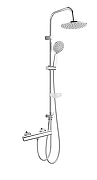 Душевая система Agger Thermo A2492200 с термостатом Хром-4