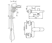 Душевая система Agger A0293544 Черная-1