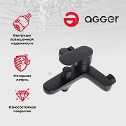 Душевая система Agger A0293544 Черная-5
