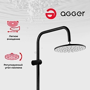 Душевая система Agger A0293544 Черная-7