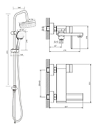 Душевая система Orange M36-944cr Хром-14