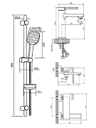 Комплект смесителей Orange Splito M36-311cr Хром-11