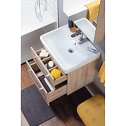 Тумба под раковину Dreja Q Max 60 77.0004D подвесная Дуб кантри-1