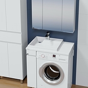 Раковина СанТа Юпитер 80 L 900120 на стиральную машину Белая-5