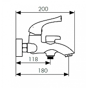 Смеситель для ванны Kaiser Comba 48022-1 Бронза-7