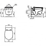 Унитаз с инсталляцией Ideal Standard Connect E211601 с сиденьем Микролифт-4