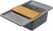 Кухонная мойка Aquaton Беллис 78 1A725032BS230 Серая-4