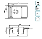 Кухонная мойка Aquaton Беллис 78 1A725032BS230 Серая-6
