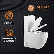 Унитаз компакт Orange C05-000W с бачком и сиденьем Микролифт-8