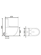 Унитаз-компакт Orange C05-000W с бачком и сиденьем Микролифт-12