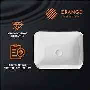 Раковина накладная Orange 46 B02-460W Белая-1