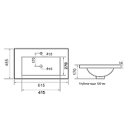 Раковина Orange 61 B03-610W Белая-8