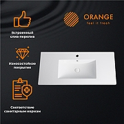 Раковина Orange 101 B03-1000W Белая-3